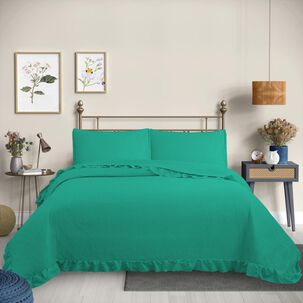 Cubrecama Quilt Reversible Queen 220 X 240 Cm Verde - Magic Collection Martin&eacute;