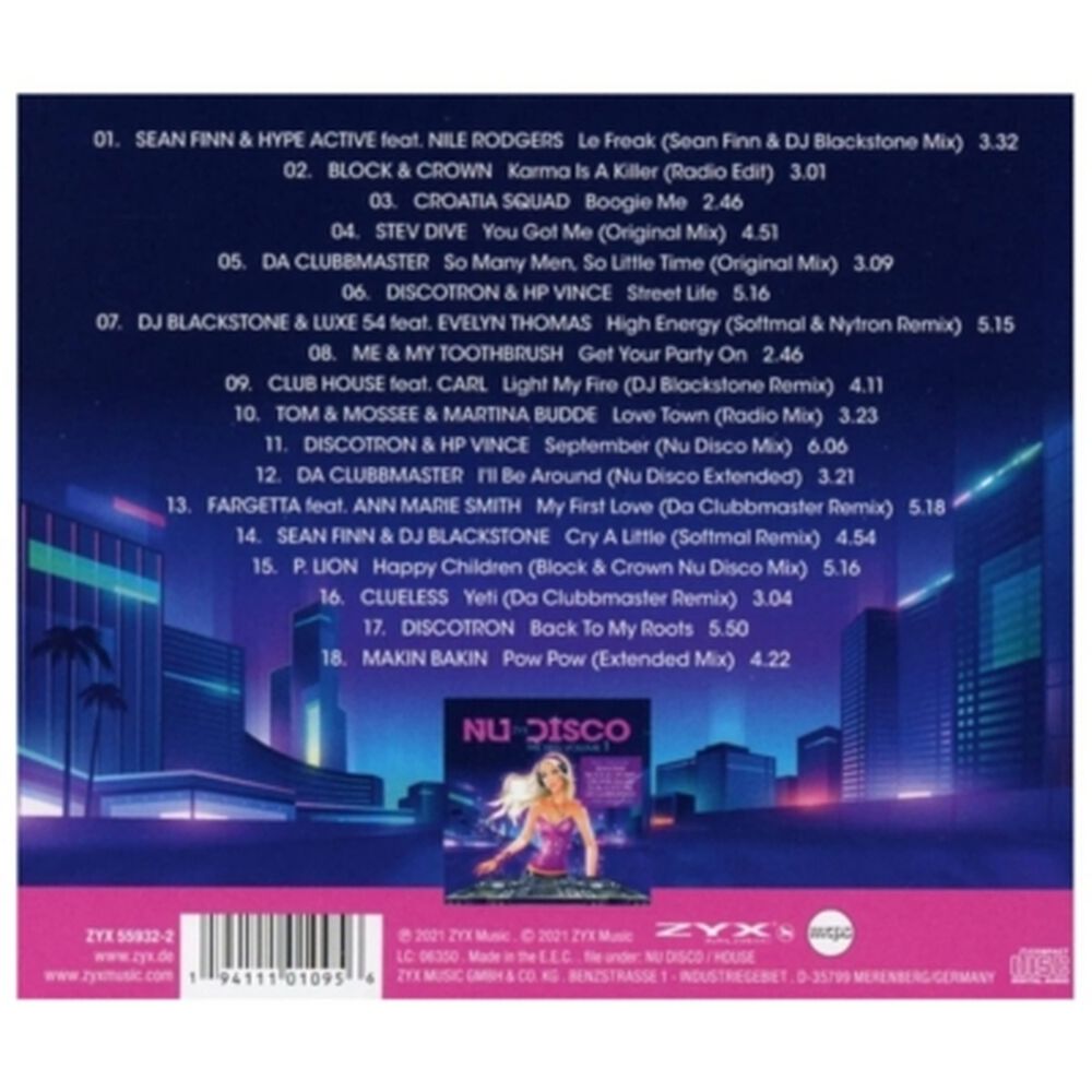 Zyx Nu Disco The Hits Vol. 1 - Varios | Cd image number 4.0