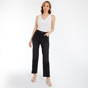 Jeans Fashion Con Tachas Tiro Medio Regular Mujer Geeps