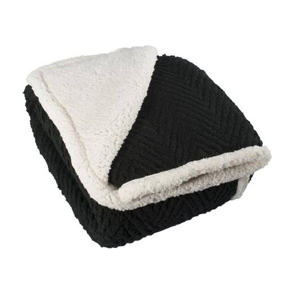 Frazada Andes Chiporro Espiga Negro 1.5 Plaza image number 2.0