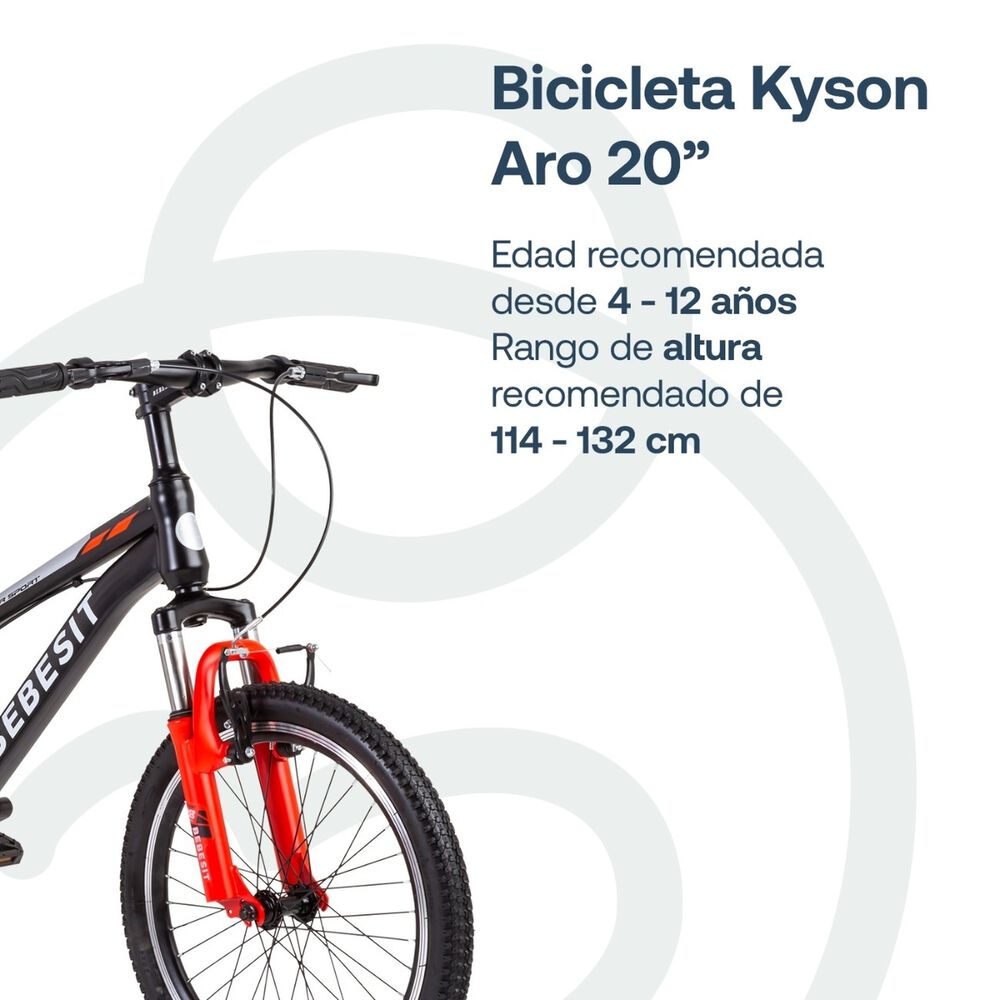 Bicicleta Infantil Kyson Aro 20 Roja Bebesit image number 1.0