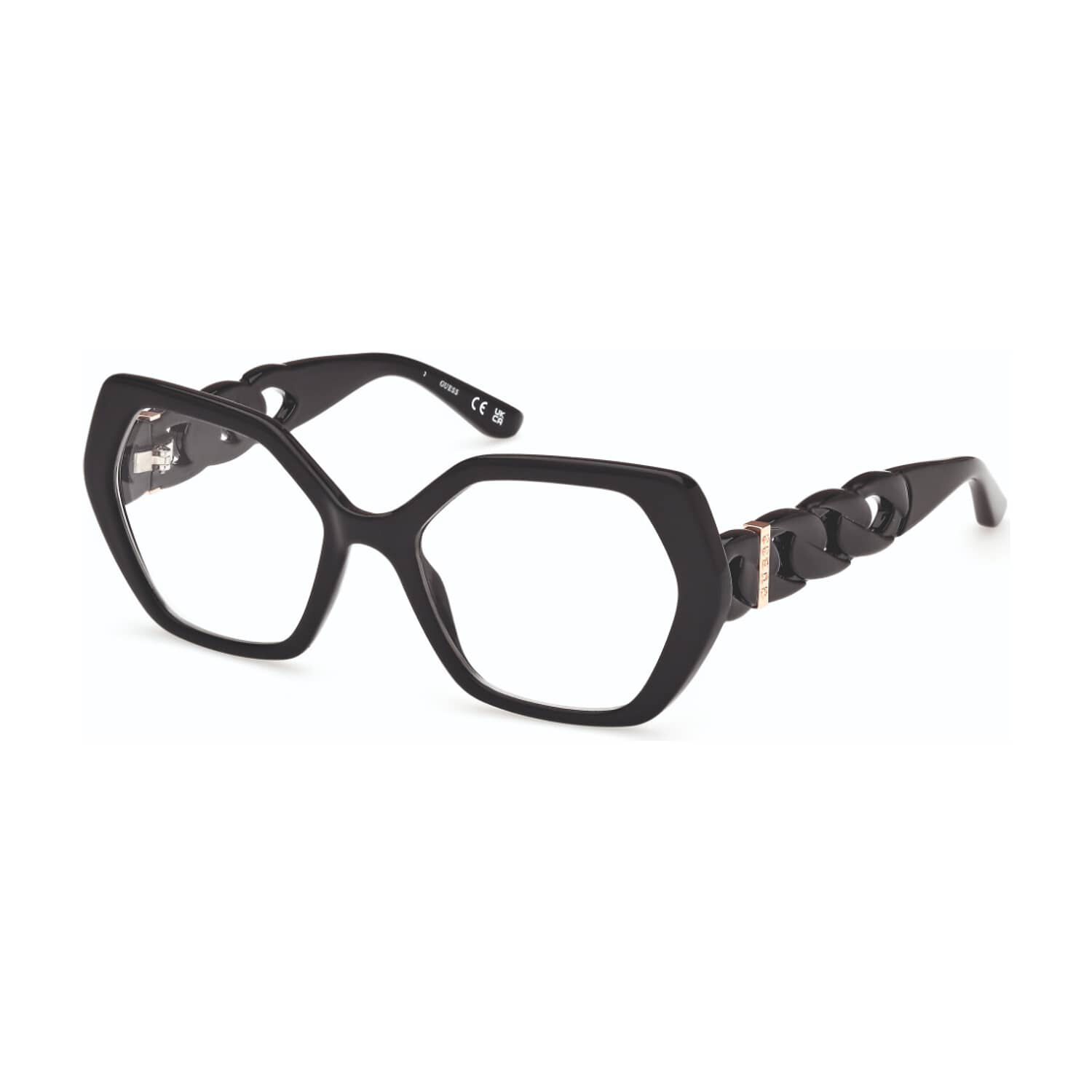 Lentes &Oacute;pticos Negro Brillante Guess image number 1.0