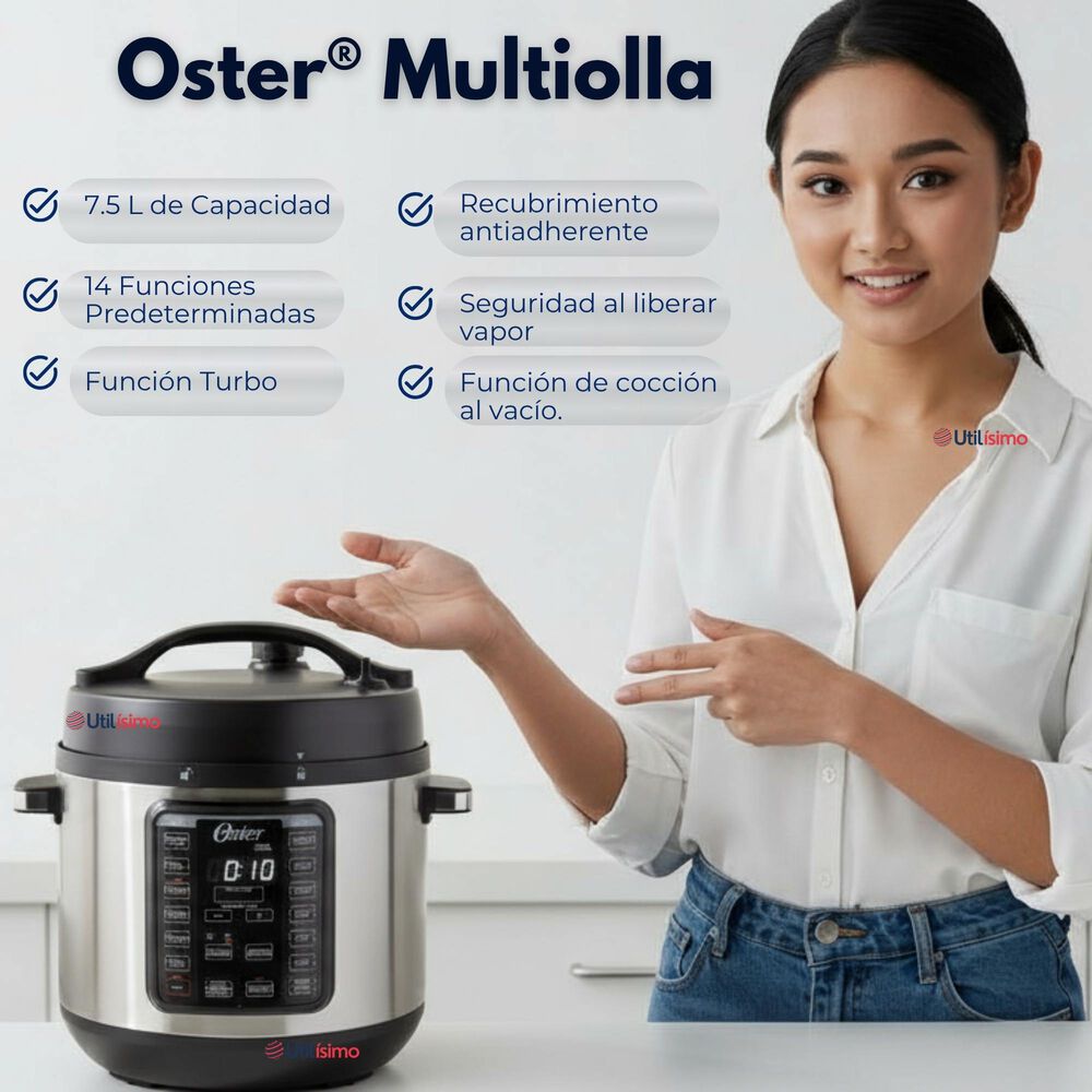 Oster Multiolla, Turbo, 7.5 L De Capacidad, 14 Funciones Recubrimiento Oster Diamondforce, Ckstpcect75df image number 1.0