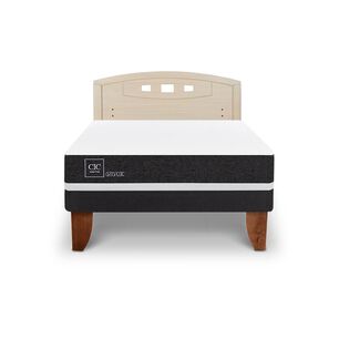 Cama Europea Cic Ortopedic / 2 Plazas / Base Normal + Respaldo