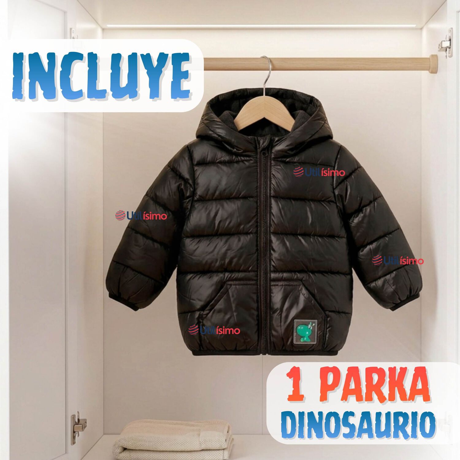 Parka Dinosaurio Con Capucha Manga Larga Ni&ntilde;o Jump Kids image number 1.0