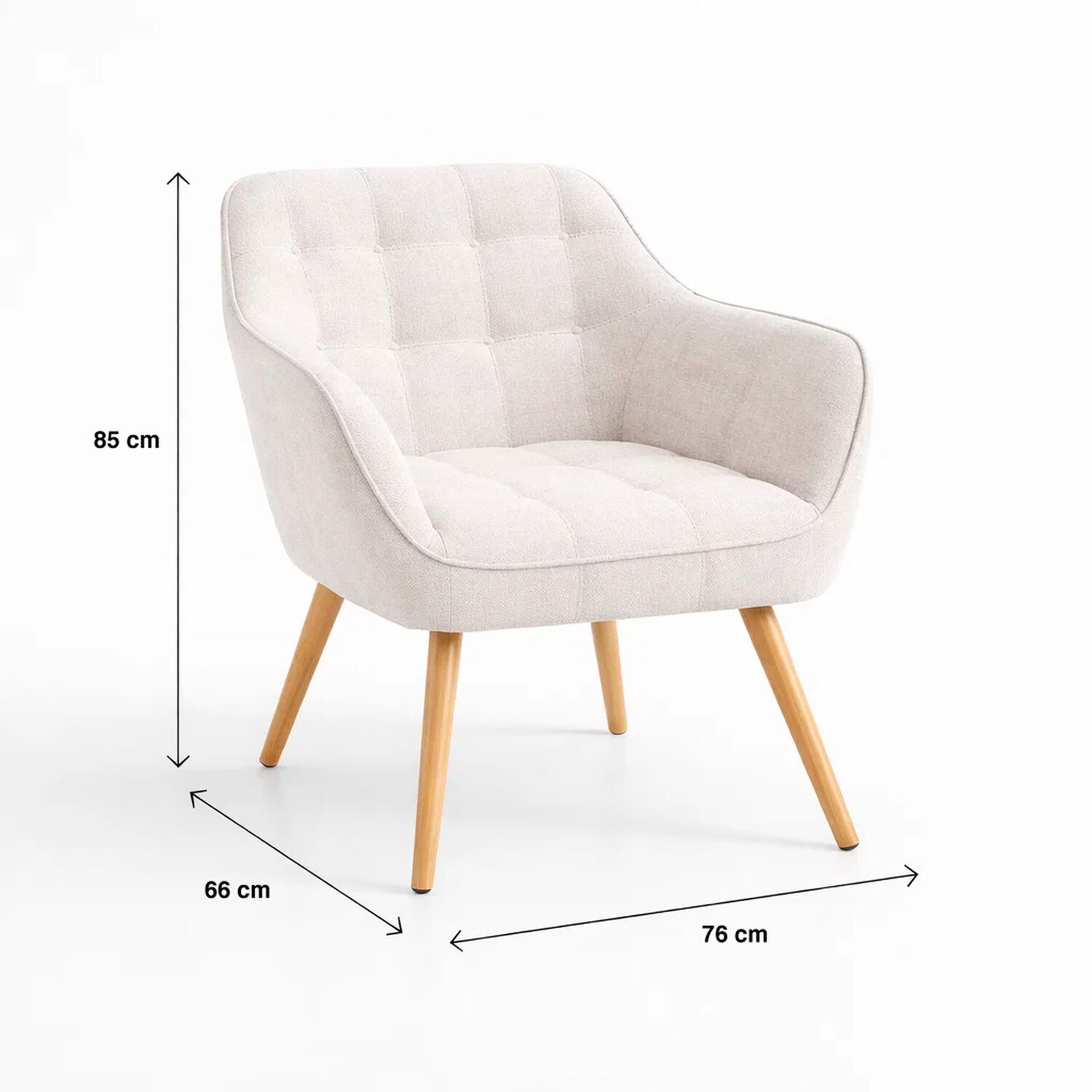 Butaca Decorativa Velvet Chic - Beige image number 3.0