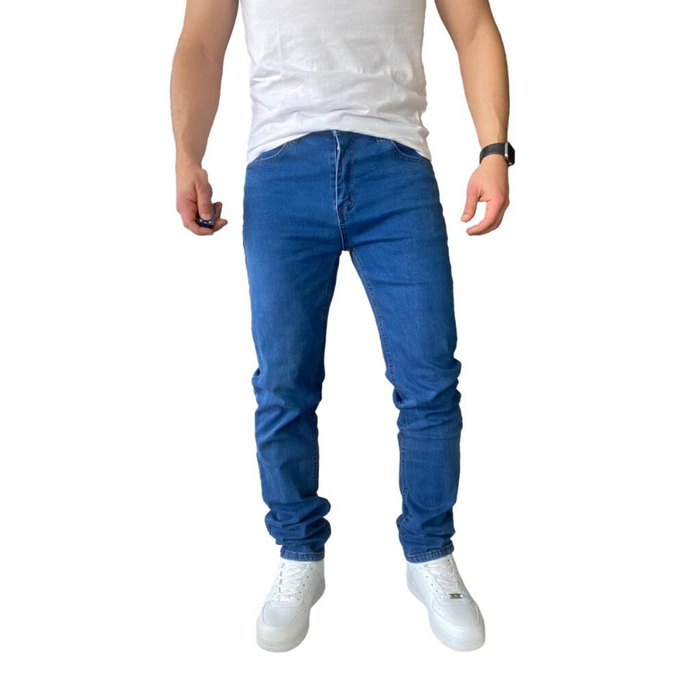 Jeans Hombre Elasticados Slim Fit Azul Medio image number 1.0