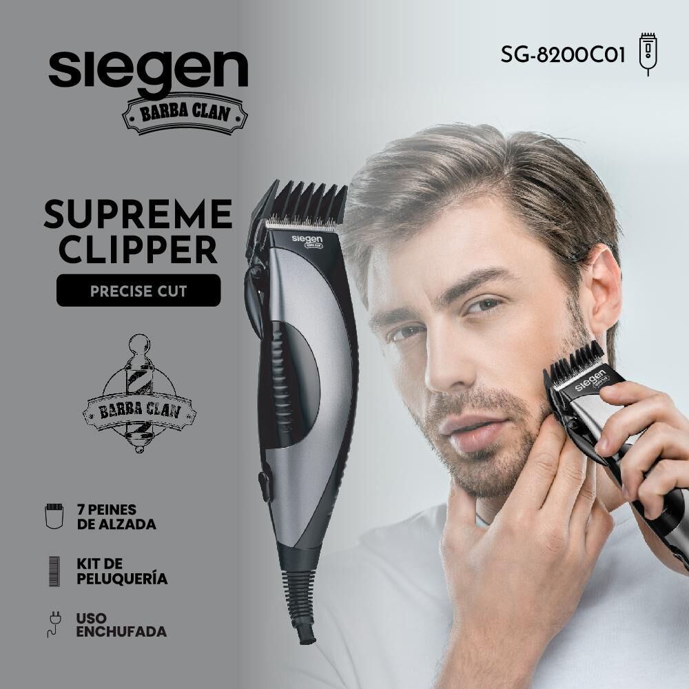 Corta Pelo Siegen Clipper SG-8200C01 Accesorios + 7 peines image number 2.0