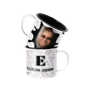 Taza Enlozada Lechera Elton Jhon Rock Musica