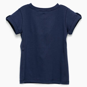 Polera Azul Corazón Rojo Algodón Peruano