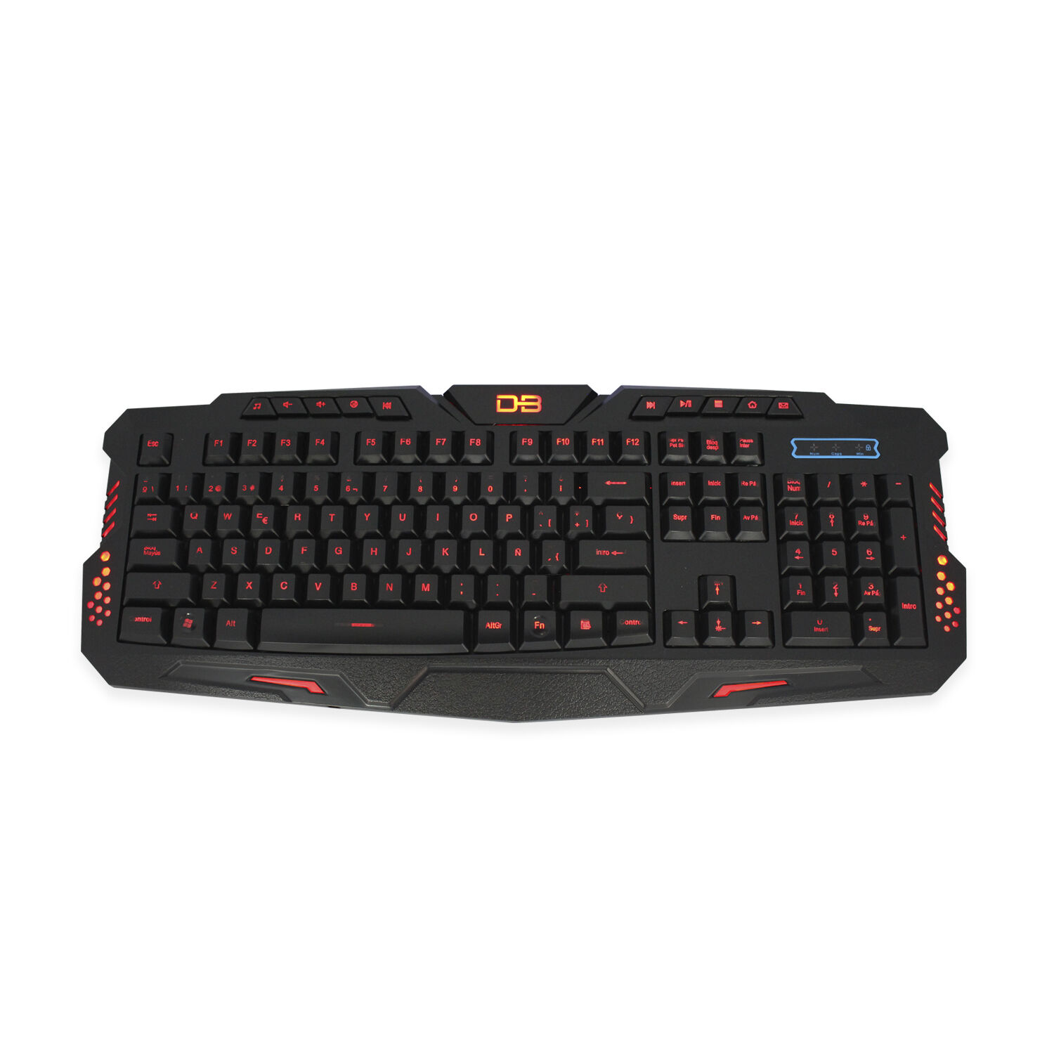 Teclado Gamer Pc Usb Iluminaci&oacute;n Rojo/azul/purpura - Ps image number 0.0