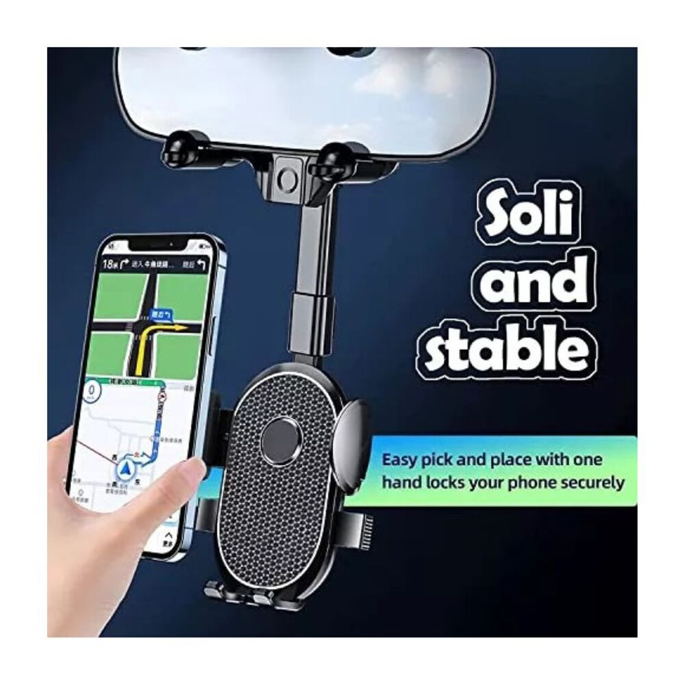 Soporte Holder Celular Retrovisor Espejo Universal 360 Grado image number 2.0
