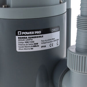 Electrobomba Sumergible 0,33 Hp Agua Limpia