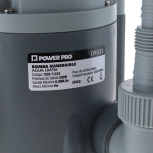 Electrobomba Sumergible 0,33 Hp Agua Limpia