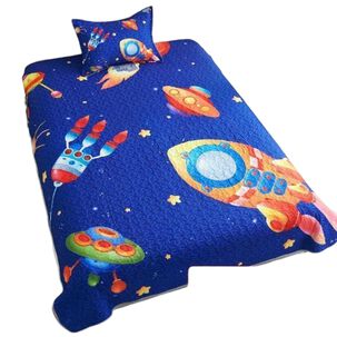 Cobertor De Verano 15 Plazas Quilt + 1 Funda Cubrecama 180x230cm