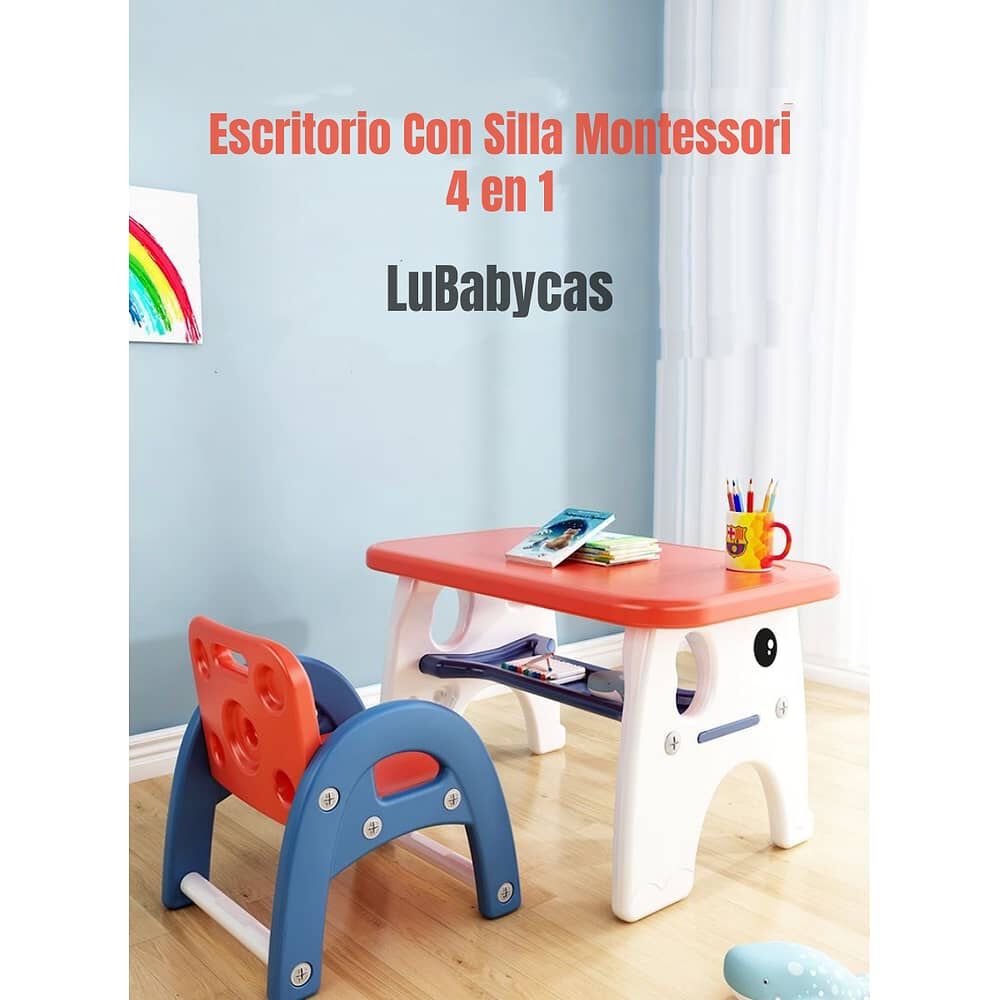 Mesa Con Silla Montessori Para Ni&ntilde;os 4 En 1 By Lubabycas image number 1.0
