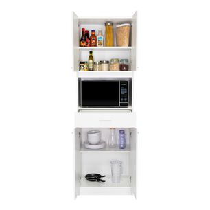 Mueble Microondas Fm 4 Puertas 196x62x39,5 Cm Blanco