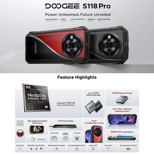Doogee S118 Pro - Smartphone Rugerizado Con 24gb Ram Y C&aacute;mara De 108mp