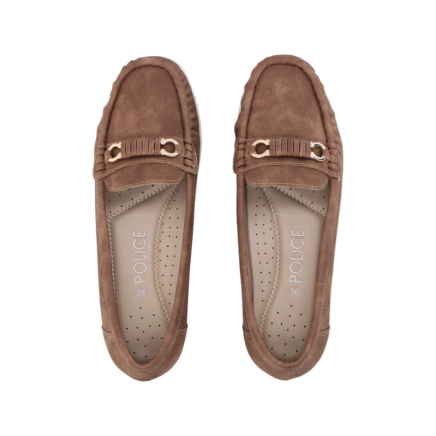 Mocas&iacute;n Mujer Camel Lali Police image number 1.0