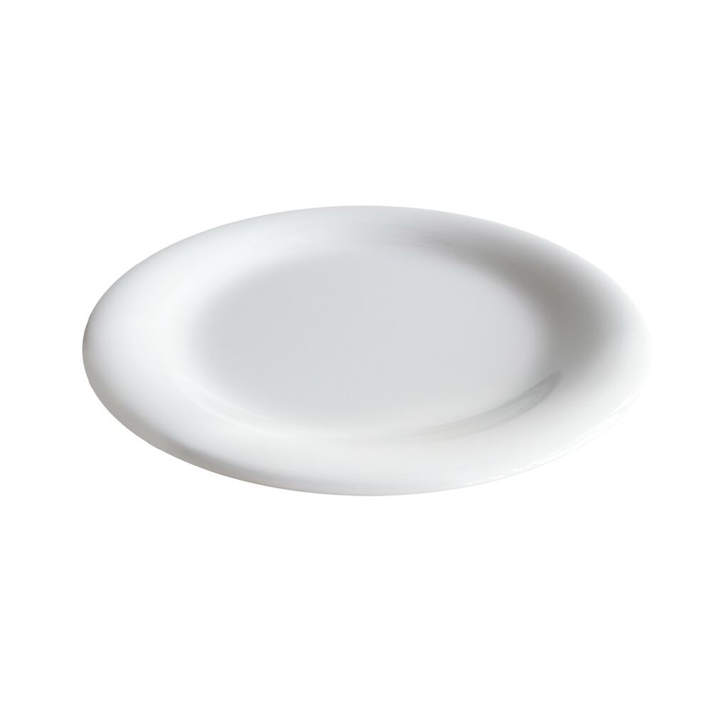 Set De 6 Platos Melamina Redondo Borde Ancho Blanca 21 Cm L&iacute;nea Cl&aacute;sica image number 3.0