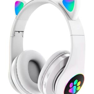 Audífonos Gamer Blancos Con Luz Led