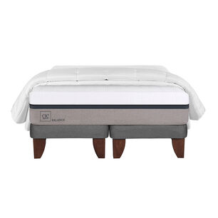 Cama Europea Cic Balance / 2 Plazas / Base Dividida + Plum&oacute;n