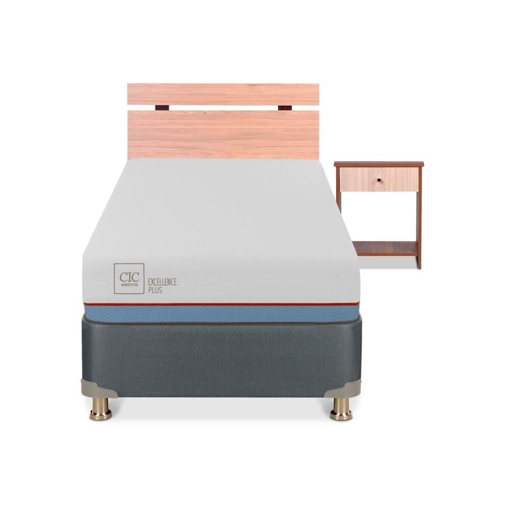 Cama Americana Cic Excellence Plus / 1 Plaza / Base Normal + Set De Maderas image number 0.0
