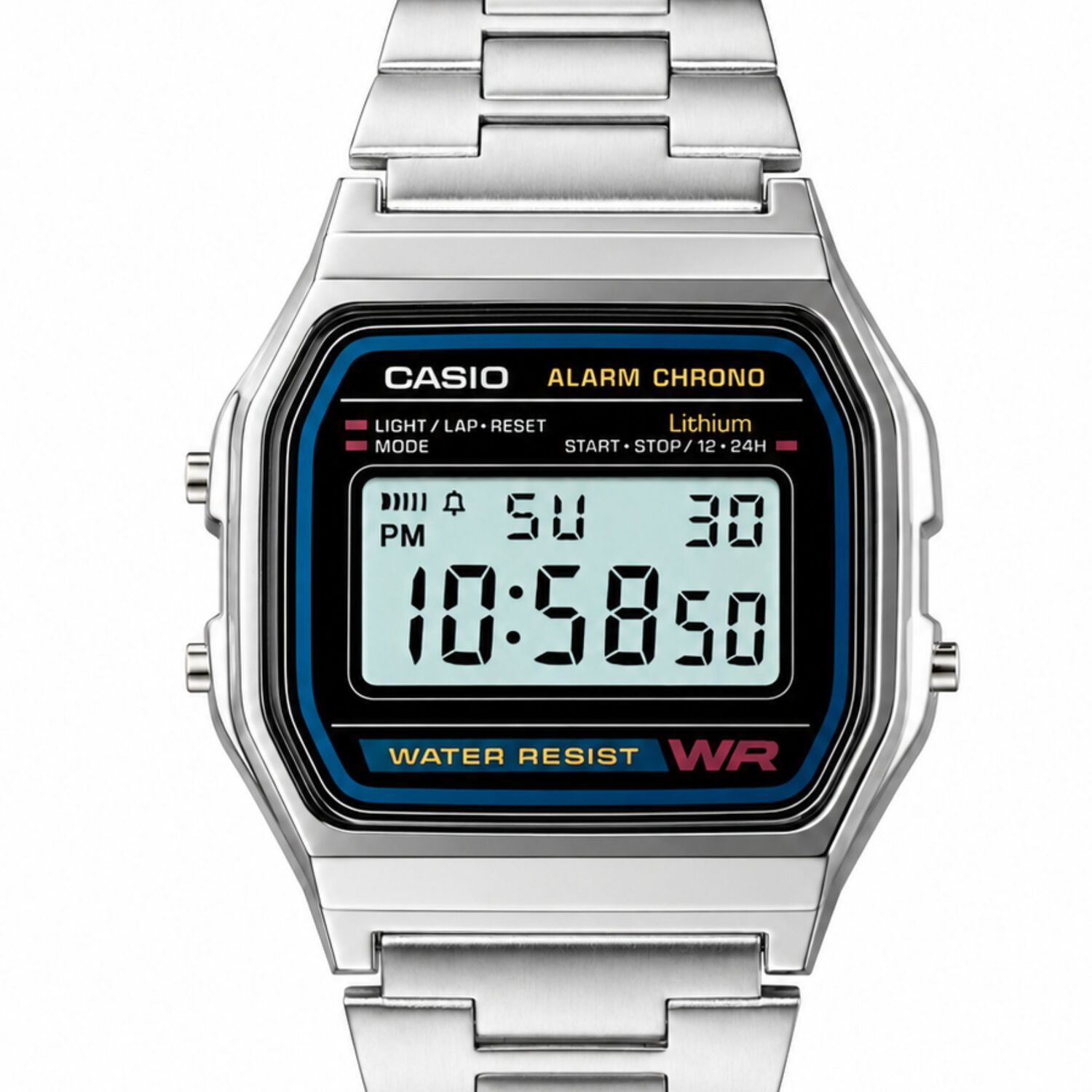 Reloj Casio Digital Classic Silver Edition A158wa-1df image number 2.0