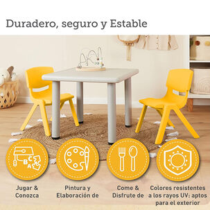 Silla De Plastico Infantil Piso Asiento Resistente Para Niño