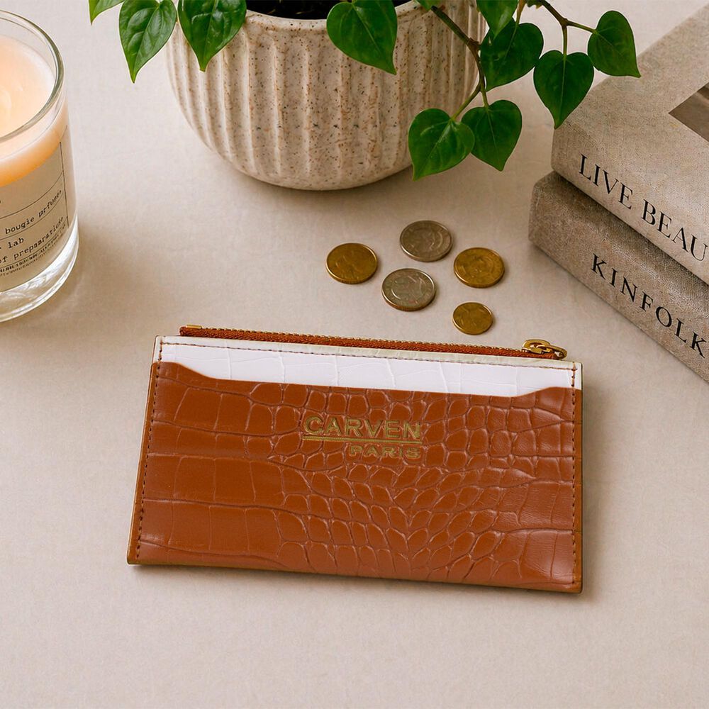Billetera Tarjetero Mujer Con Monedero Zoe Caf&eacute; Carven image number 0.0