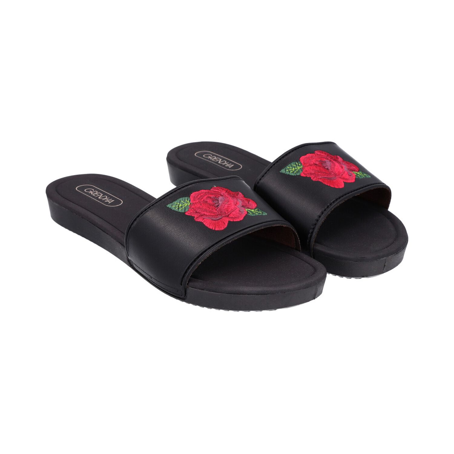 Sandalia Flower Negro Grendha image number 0.0