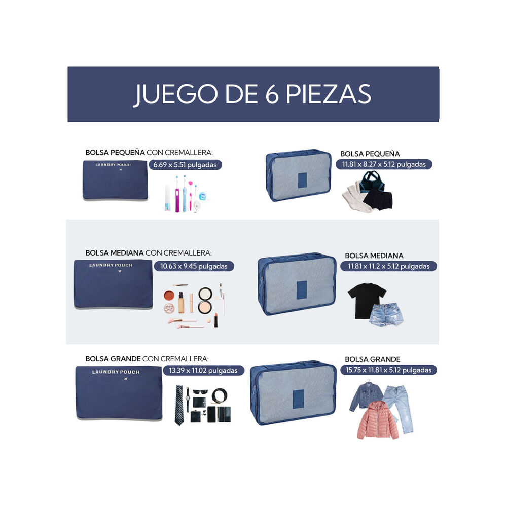 6 Organizadores Para Viaje Pro Outdoor image number 5.0