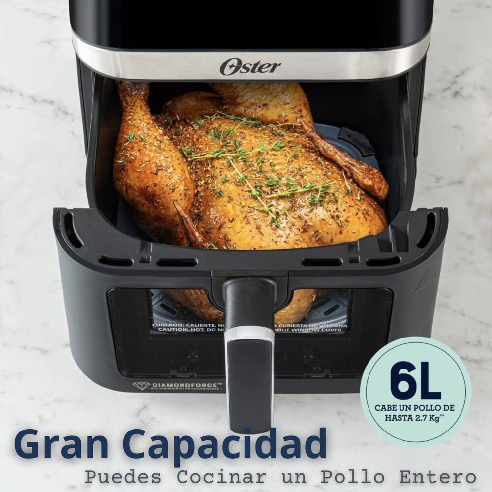 Oster Freidora De Aire Digital, Recubrimiento Oster Diamondforce, 6l De Capacidad, 10 Programas Autom&aacute;ticos, Ckstaf60wddf + 100 Forros Antiadherente  image number 1.0