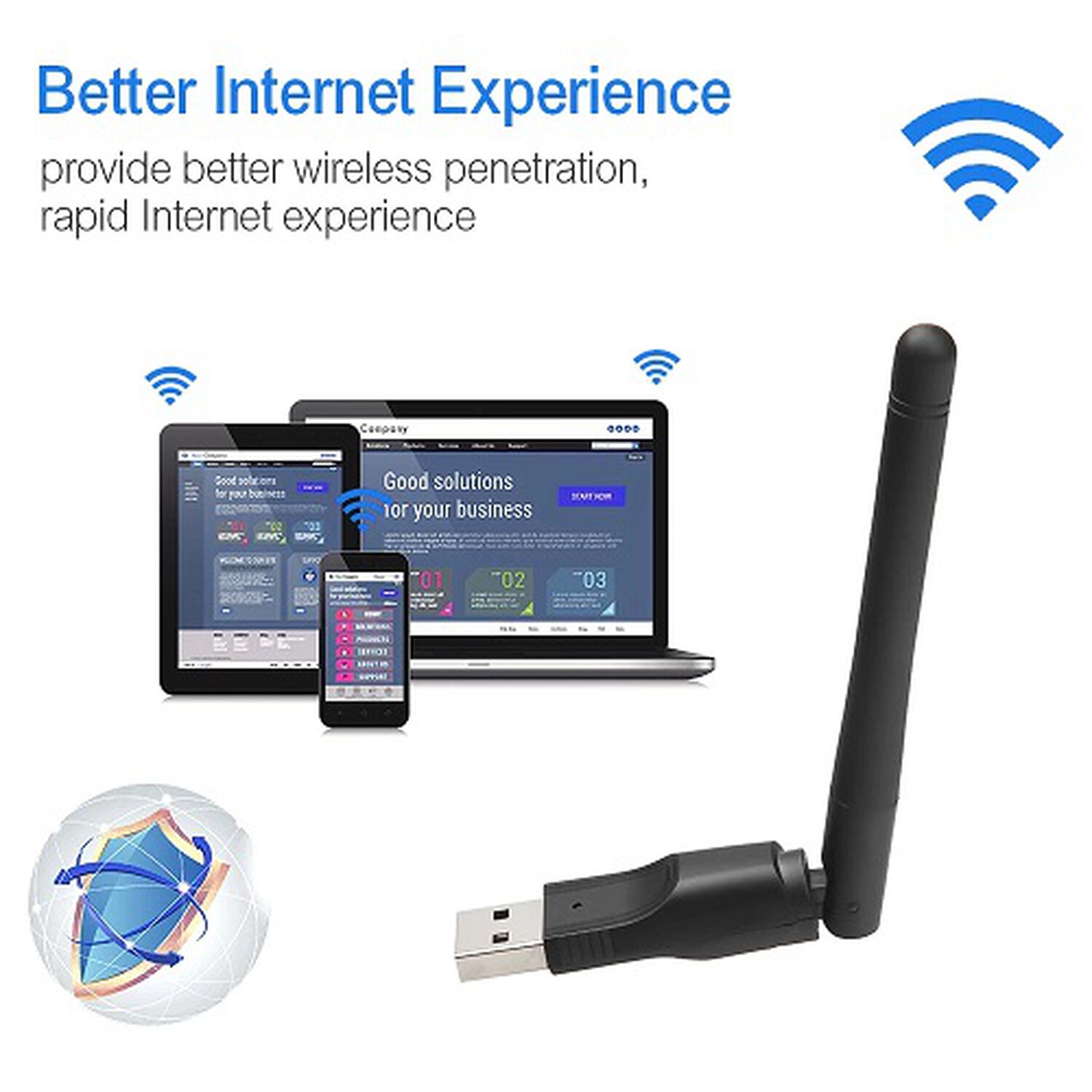 Adaptador Antena Wifi Modem Para Pc O Notebook Tarjeta De Red Inalambrico Usb 200mbs image number 5.0