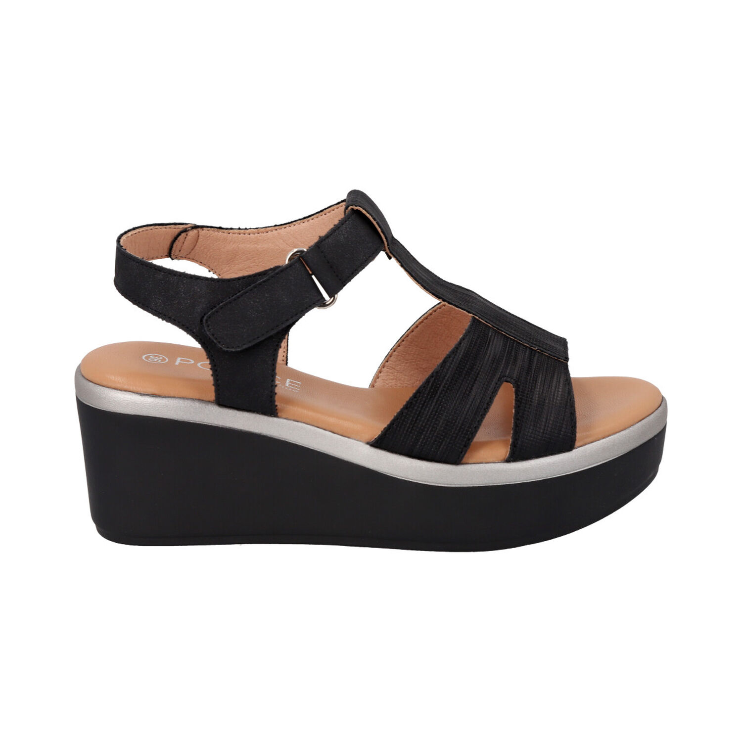 Sandalia Mujer Negro Shine Police image number 0.0