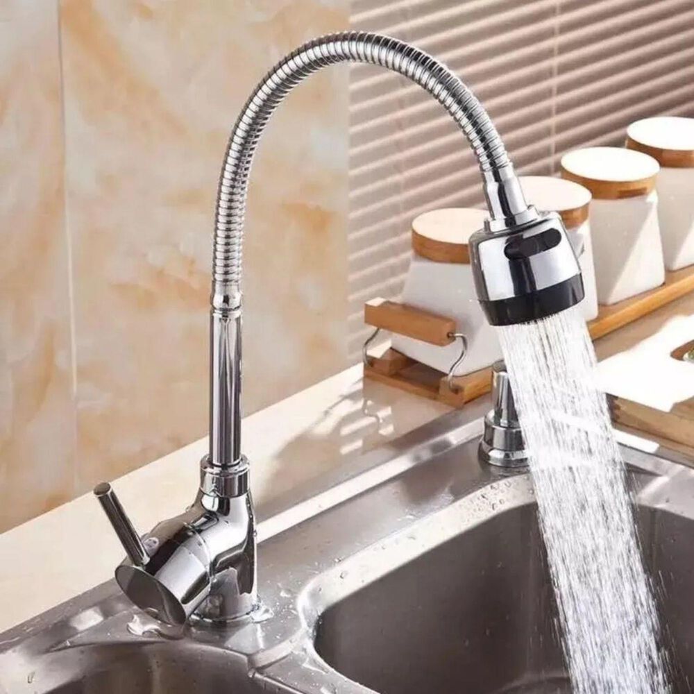 Llave Lavaplatos Monomando Cuello Flexible Giratorio Cocina image number 4.0