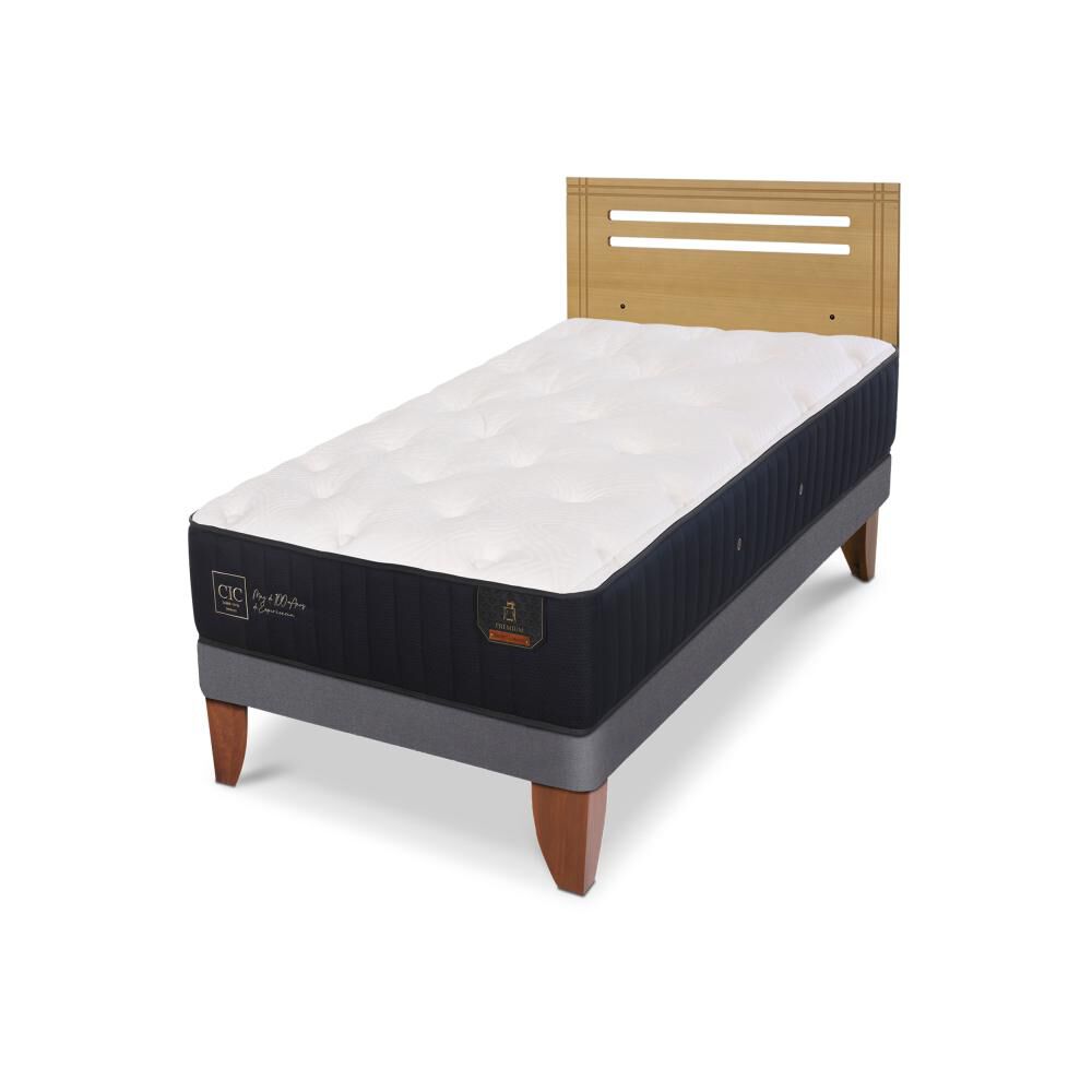 Cama Europea Cic Linea Premium / 1.5 Plazas / Base Normal + Respaldo image number 3.0