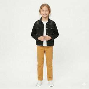 Chaqueta Mezclilla Ni&ntilde;os Denim Cl&aacute;sica Con Bolsillos