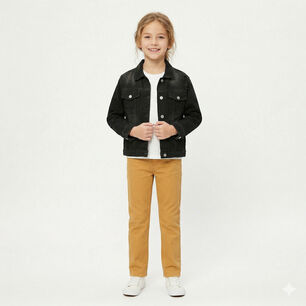 Chaqueta Mezclilla Ni&ntilde;os Denim Cl&aacute;sica Con Bolsillos