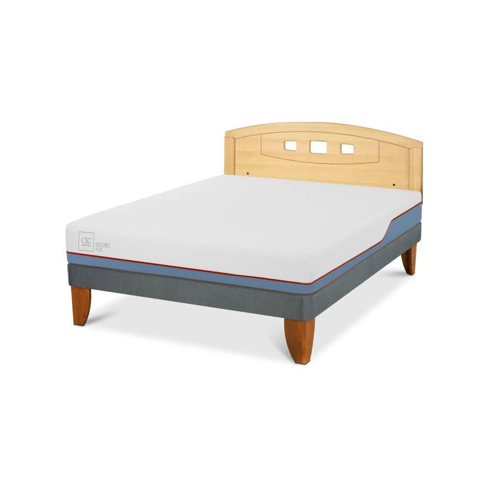 Cama Europea Cic Excellence Plus / 2 Plazas / Base Normal + Respaldo image number 1.0