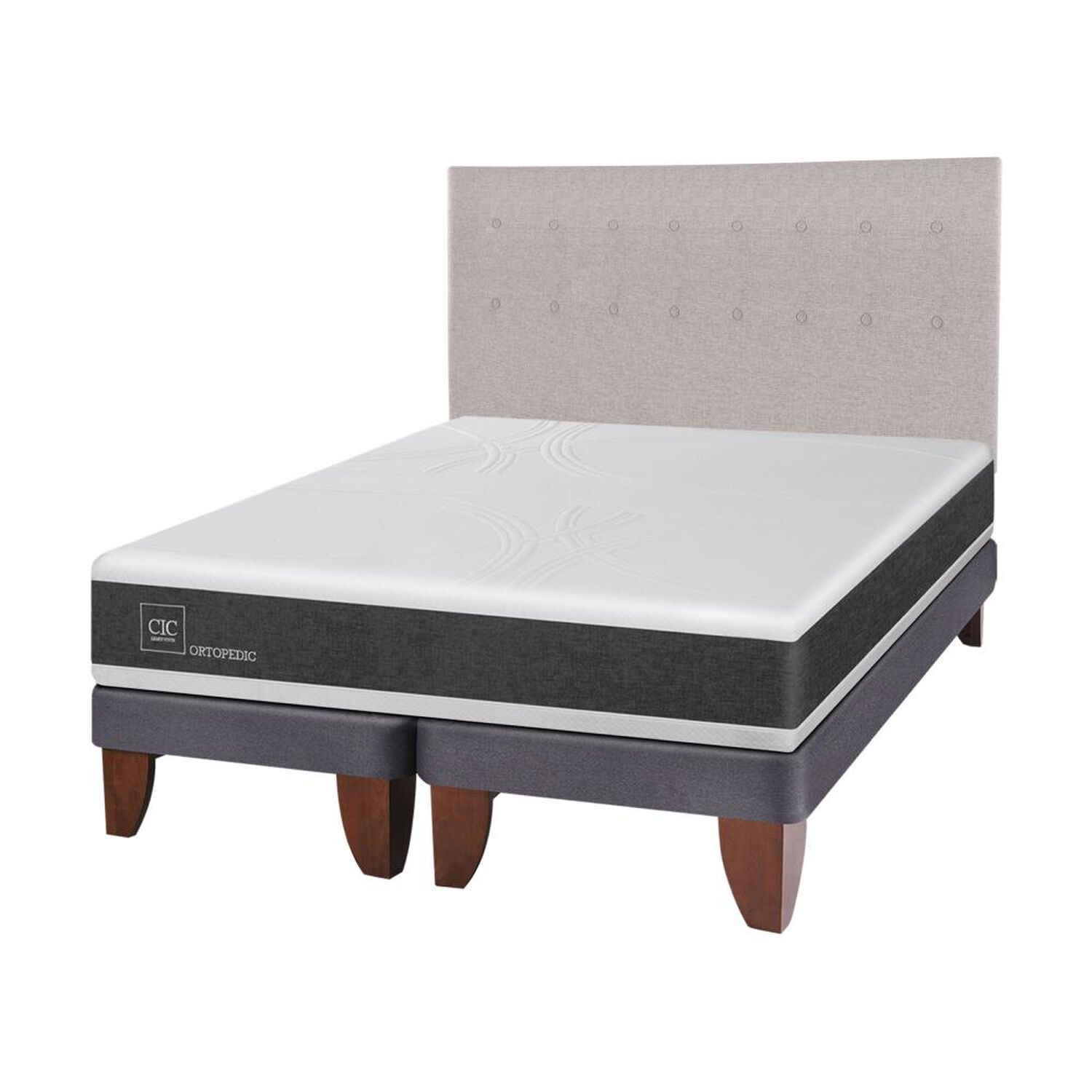 Cama Europea Cic Ortopedic / King / Base Dividida + Respaldo image number 0.0