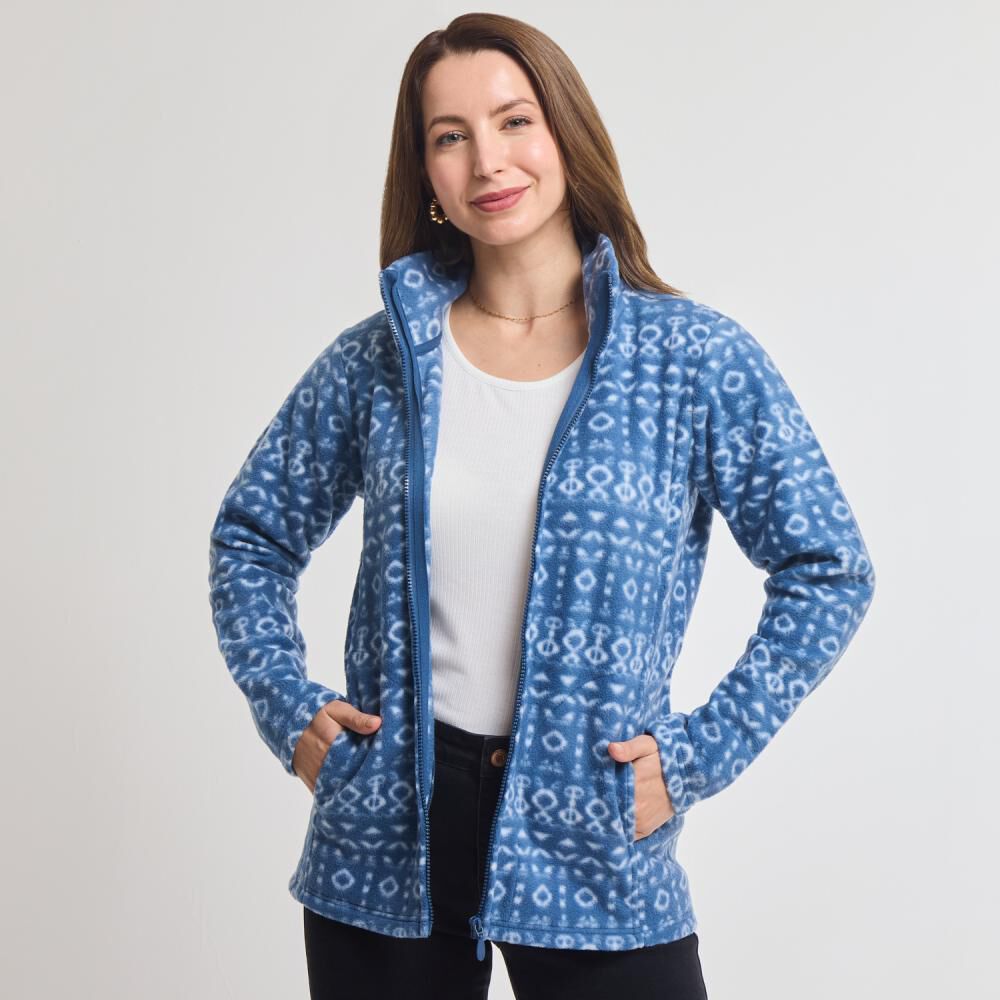 Polerón Polar Full Print Cuello Alto Mujer Geeps image number 0.0