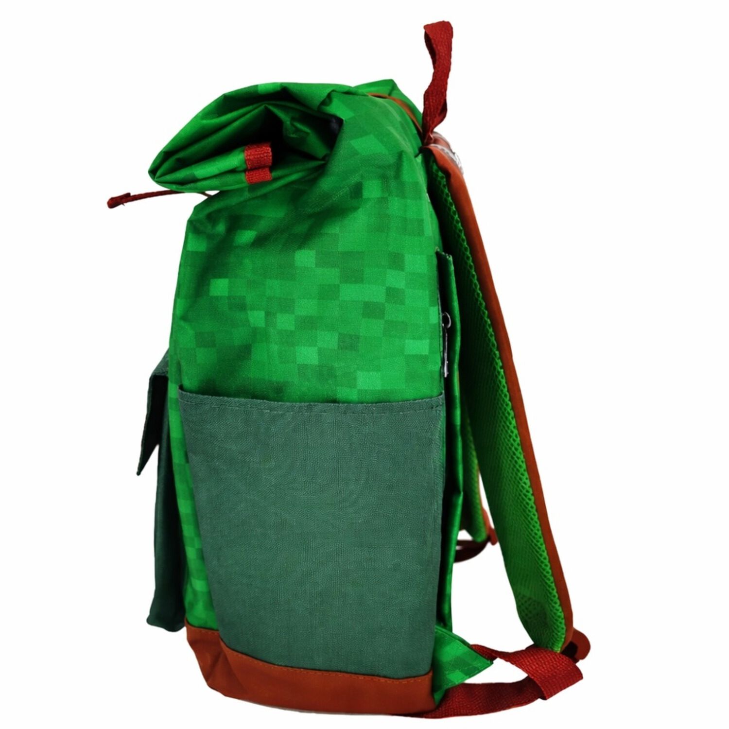 Mochila Escolar Minecraft Verde Rayado Chs-bp2201n image number 2.0