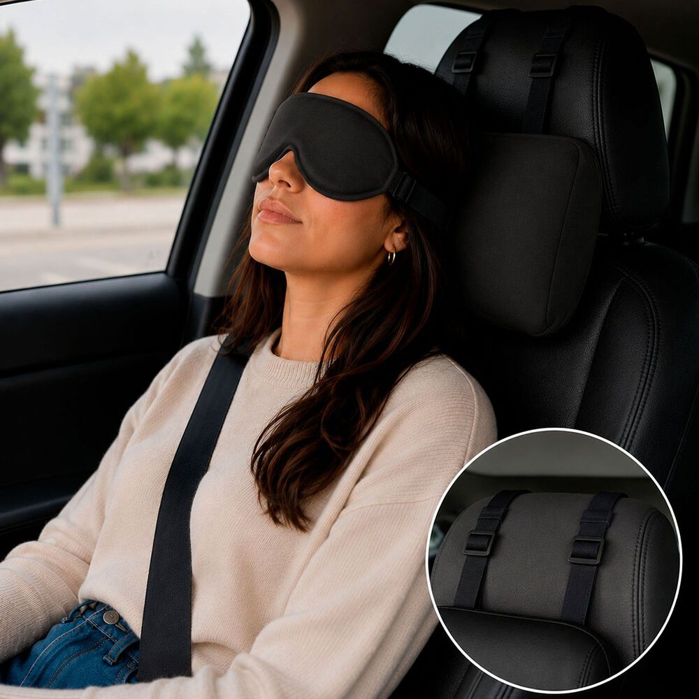 Kit De Sue&ntilde;o Almohada De Viaje Negro Nautica image number 0.0
