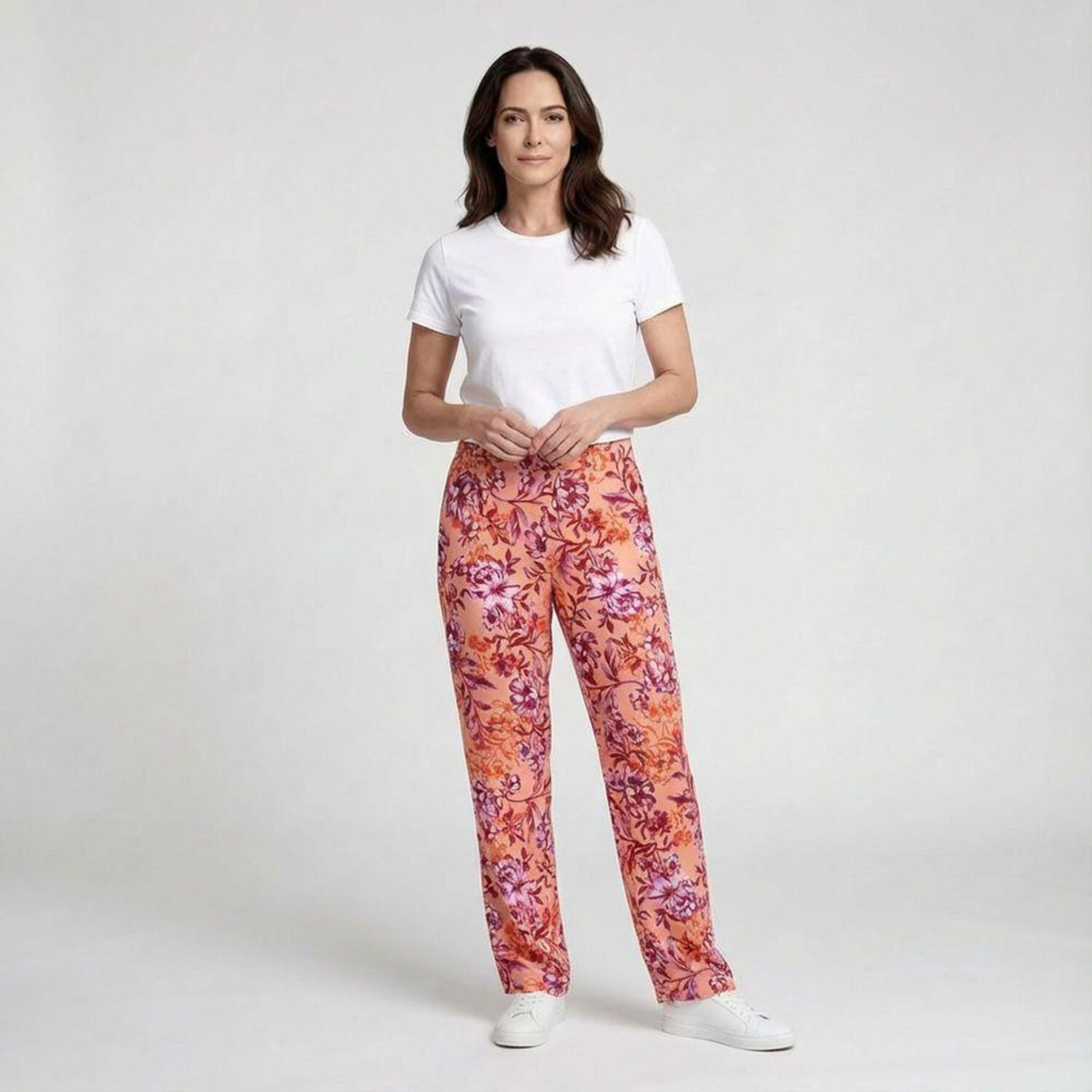 Pantal&oacute;n Full Print Tiro Medio Palazzo Mujer Geeps image number 0.0
