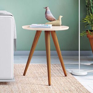 Mesa Lateral Alba Off White 44x44x50 Cm