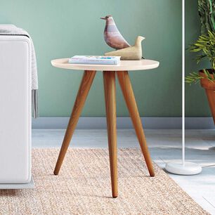 Mesa Lateral Alba Off White 44x44x50 Cm