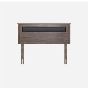 Cama Europea Rosen New Style 4 Plus / 2 Plazas / Base Normal  + Respaldo Ferrara Gris