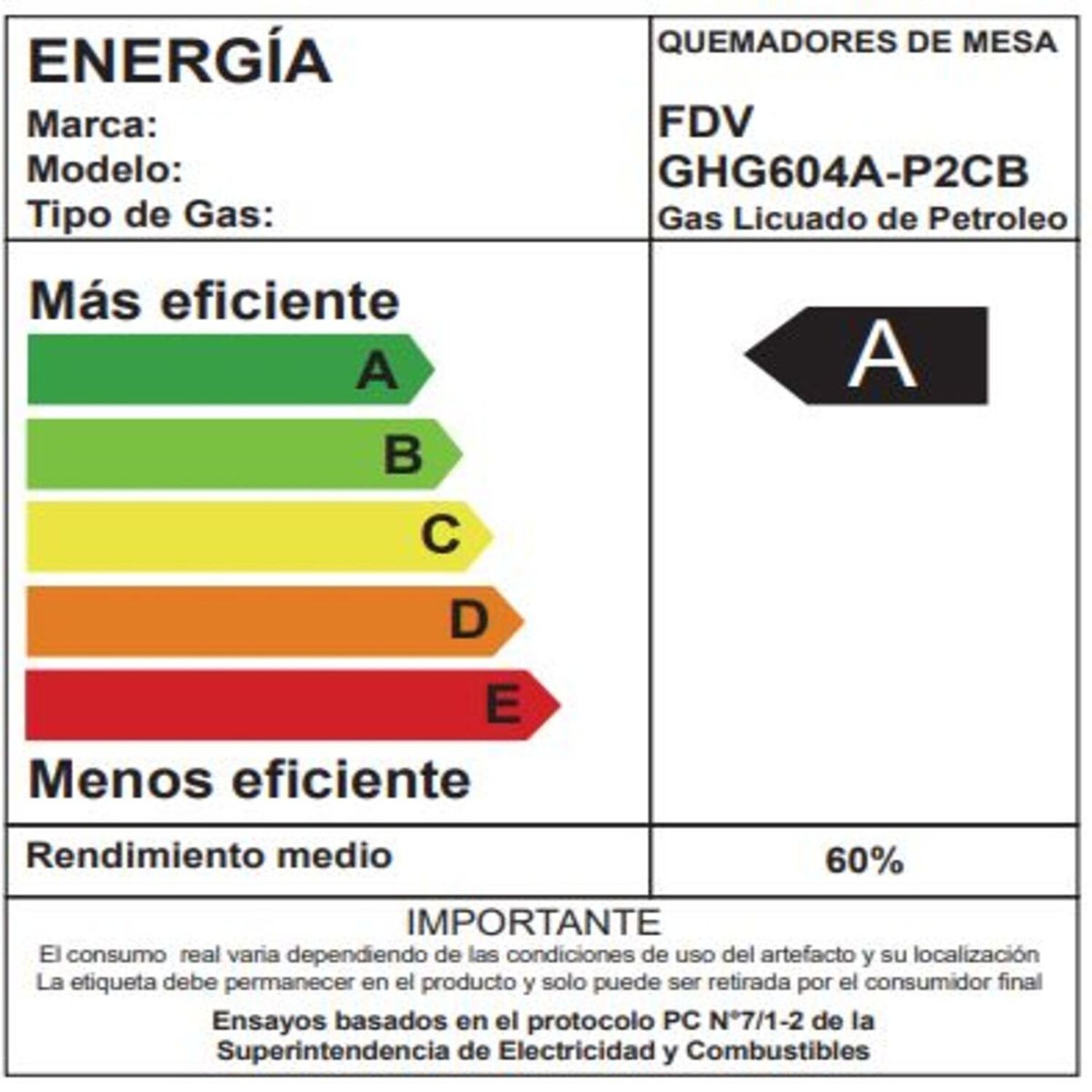 Encimera A Gas Fdv Signature 60 4q Glp image number 5.0