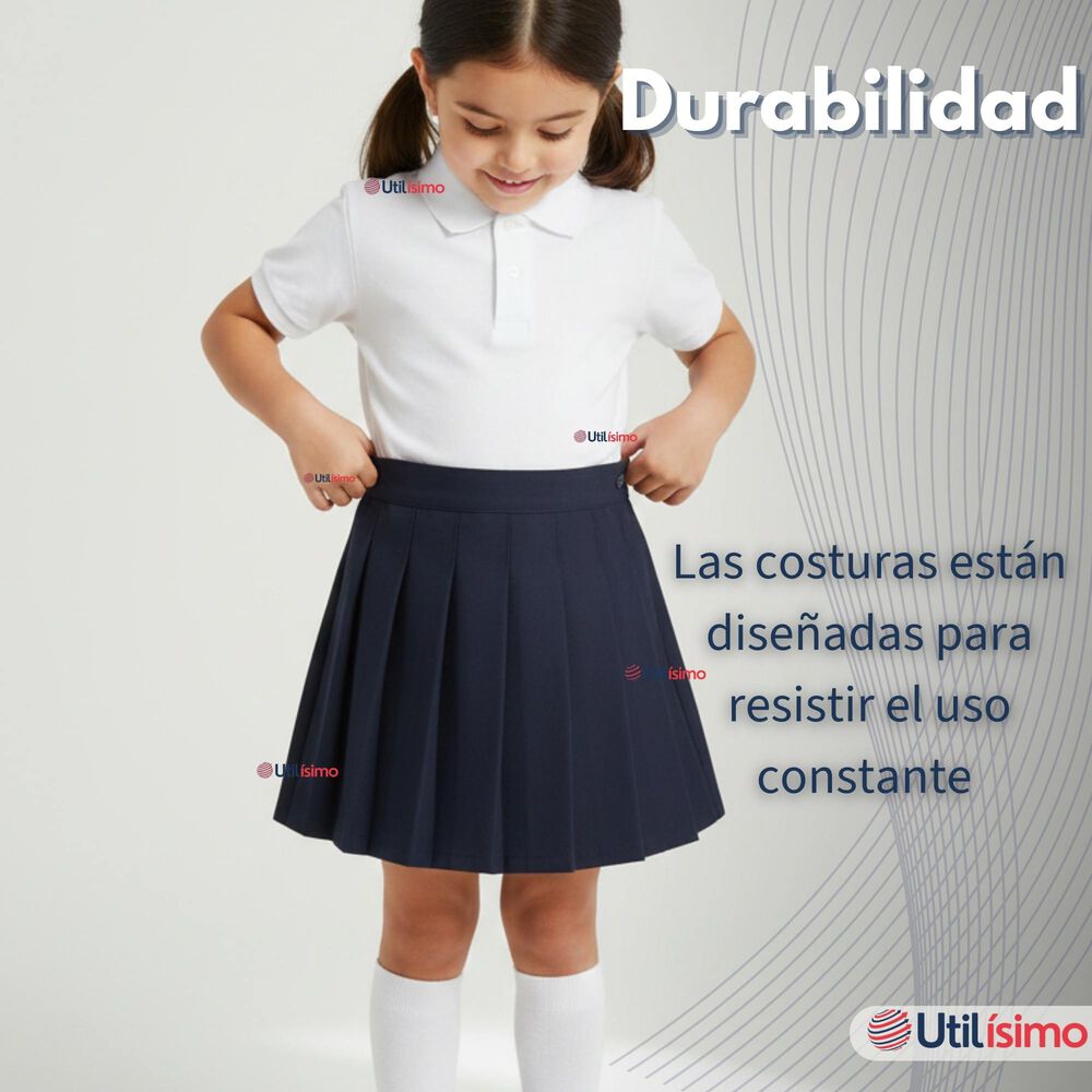 Pack 5 Faldas Escolar Color Azul Uniforme Para Ni&ntilde;as image number 9.0
